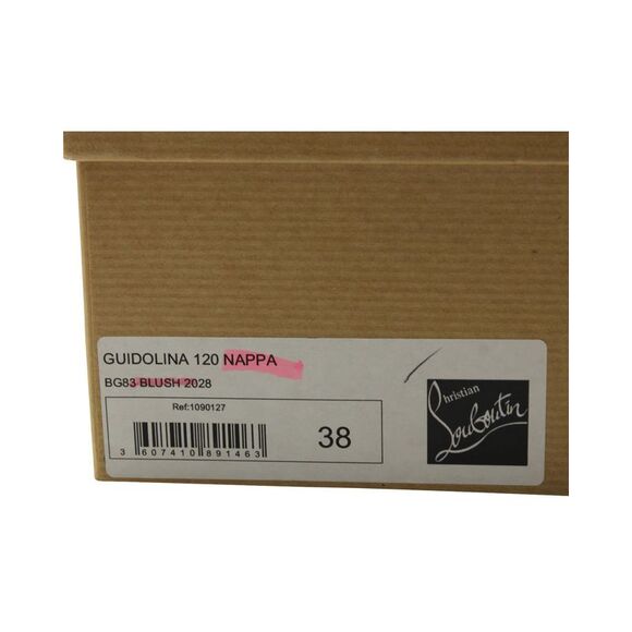 Christian Louboutin Guidolina 100 Mary Jane Pumps in Peach Nappa Leather - Picture 8 of 8